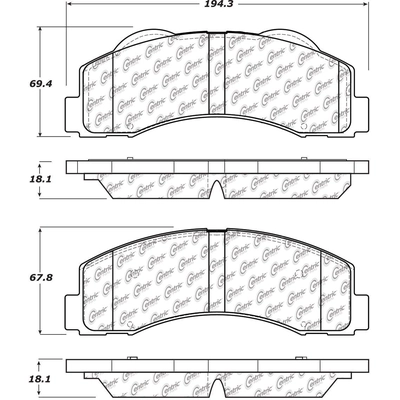 Front Semi Metallic Pads by CENTRIC PARTS - 102.14140 pa4