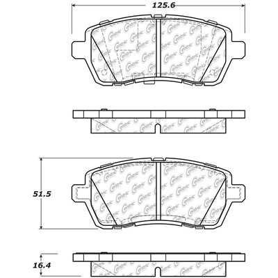 Front Semi Metallic Pads by CENTRIC PARTS - 102.14540 pa3