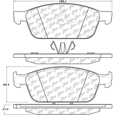 Plaquettes avant semi-métallique by CENTRIC PARTS - 102.16450 pa5