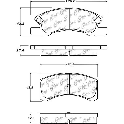 Front Semi Metallic Pads by CENTRIC PARTS - 102.17310 pa1