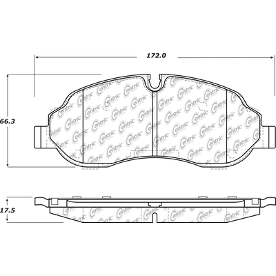 Plaquettes avant semi-métallique par CENTRIC PARTS - 102.17740 pa1