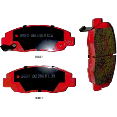 Front Semi Metallic Pads by EUROROTOR - F1D465H pa2