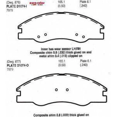 Front Semi Metallic Pads by EUROROTOR - F1D1074H pa2