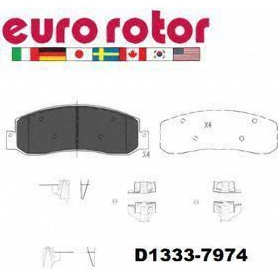 Plaquettes avant semi-métallique par EUROROTOR - F1D1333H pa1