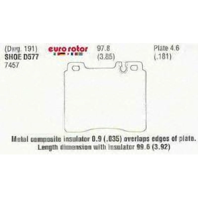 Front Semi Metallic Pads by EUROROTOR - F1D577 pa1