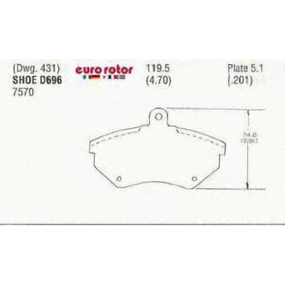 Front Semi Metallic Pads by EUROROTOR - F1D696 pa1