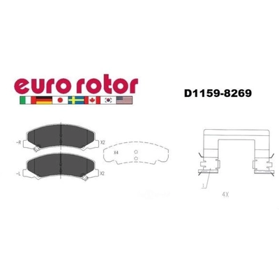 Front Semi Metallic Pads by EUROROTOR - XD1159 pa3
