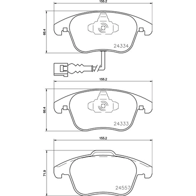 HELLA PAGID - 355020321 - Front Disc Brake Pads pa1