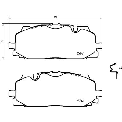 HELLA PAGID - 355021641 - Front Semi Metallic Pads pa1