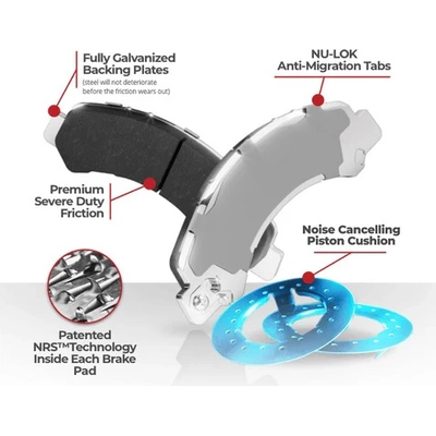 NRS BRAKE - NS2223 - Premium Galvanized Disc Brake Pad Set pa2