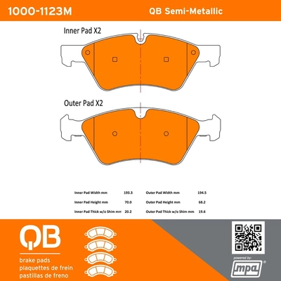 QUALITY-BUILT - 1000-1123M - Front Disc Brake Pad Set pa2