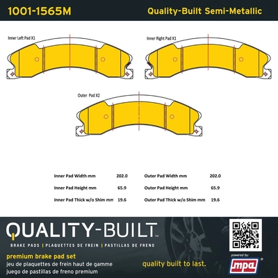 QUALITY-BUILT - 1001-1565M - Disc Brake Pad Set pa1