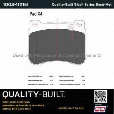 Plaquettes avant semi-m�tallique by QUALITY-BUILT - 1003-1121M pa2