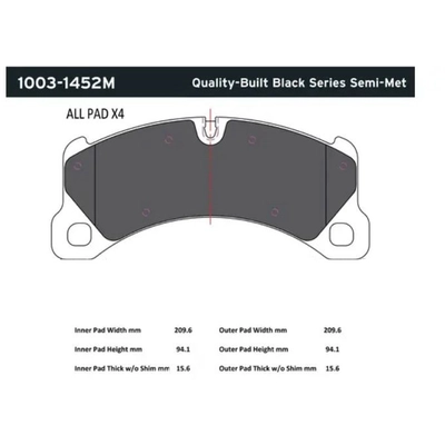 QUALITY-BUILT - 1003-1452M - Front Disc Brake Pad Set pa2