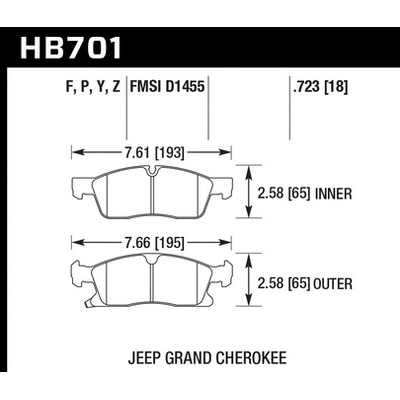 Front Severe Duty Pads by HAWK PERFORMANCE - HB701P.723 pa1