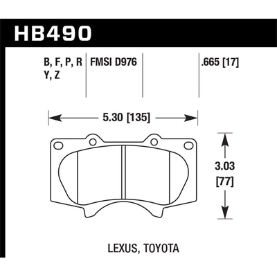 Front Severe Duty Pads by HAWK PERFORMANCE - HB490P.665 pa9