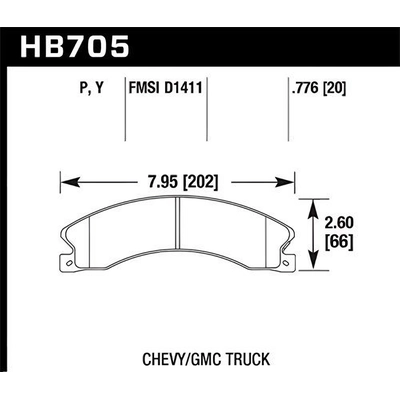 Front Severe Duty Pads by HAWK PERFORMANCE - HB705P.776 pa68