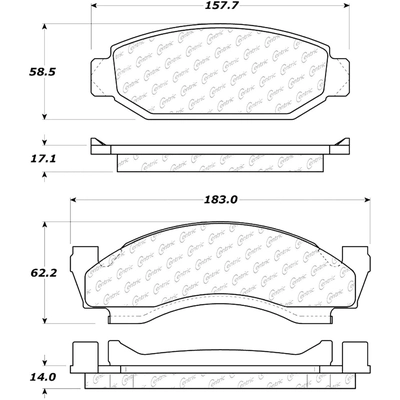 Plaquette avant semi-métalique de qualité supérieur Severe Duty by CENTRIC PARTS - 106.00500 pa2