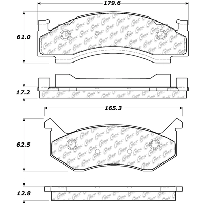 Plaquette avant semi-m�talique de qualit� sup�rieur Severe Duty by CENTRIC PARTS - 106.01230 pa1