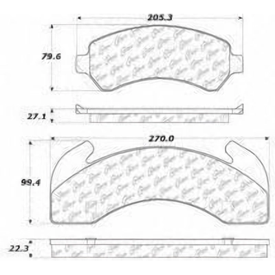 Plaquette avant semi-m�talique de qualit� sup�rieur Severe Duty by CENTRIC PARTS - 106.02250 pa1