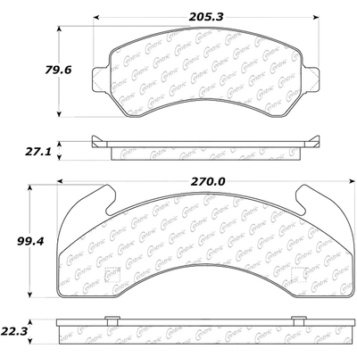 Plaquette avant semi-m�talique de qualit� sup�rieur Severe Duty by CENTRIC PARTS - 106.02250 pa4