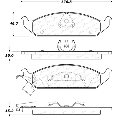 Plaquette avant semi-m�talique de qualit� sup�rieur Severe Duty by CENTRIC PARTS - 106.06500 pa11