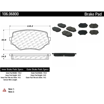 Front Severe Duty Semi Metallic Premium Pad by CENTRIC PARTS - 106.06800 pa4