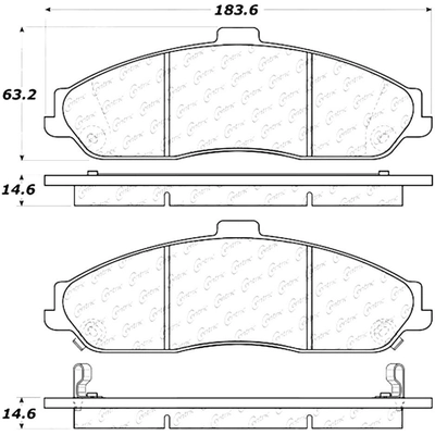 Plaquette avant semi-m�talique de qualit� sup�rieur Severe Duty by CENTRIC PARTS - 106.07310 pa7