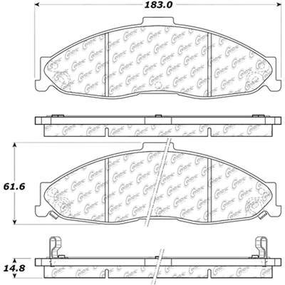 Plaquette avant semi-m�talique de qualit� sup�rieur Severe Duty by CENTRIC PARTS - 106.07490 pa4