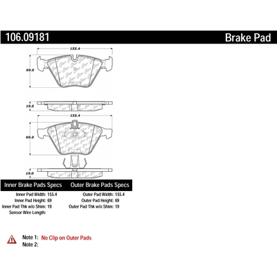Front Severe Duty Semi Metallic Premium Pad by CENTRIC PARTS - 106.09181 pa1