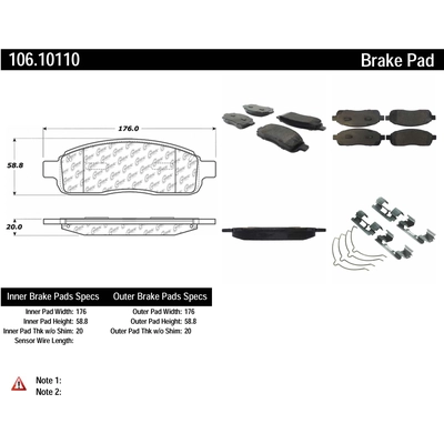 Front Severe Duty Semi Metallic Premium Pad by CENTRIC PARTS - 106.10110 pa3