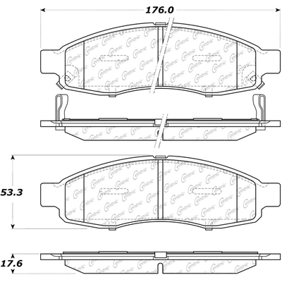 Front Severe Duty Semi Metallic Premium Pad by CENTRIC PARTS - 106.11830 pa4