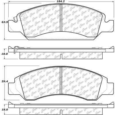 Plaquette avant semi-m�talique de qualit� sup�rieur Severe Duty by CENTRIC PARTS - 106.13630 pa1