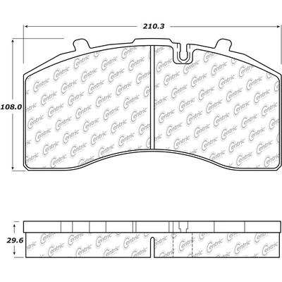 Front Severe Duty Semi Metallic Premium Pad by CENTRIC PARTS - 106.13690 pa3