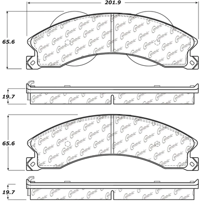 Front Severe Duty Semi Metallic Premium Pad by CENTRIC PARTS - 106.14110 pa9