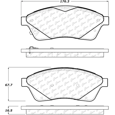 Front Severe Duty Semi Metallic Premium Pad by CENTRIC PARTS - 106.14220 pa6