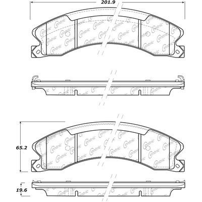 Plaquette avant semi-m�talique de qualit� sup�rieur Severe Duty by CENTRIC PARTS - 106.15650 pa7