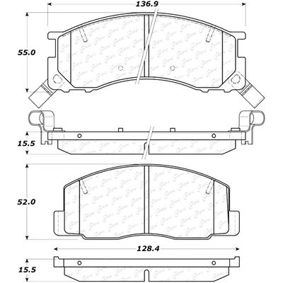 Front Super Premium Ceramic Pads by CENTRIC PARTS - 105.05000 pa11