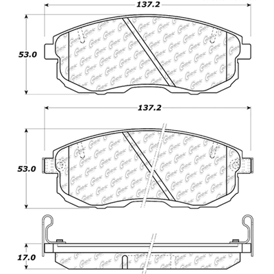 Plaquettes avant en c�ramique de qualit� sup�rieur  by CENTRIC PARTS - 105.06530 pa5