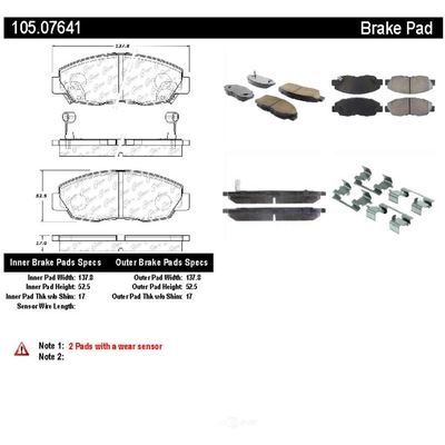 Plaquettes avant en céramique de qualité supérieur  by CENTRIC PARTS - 105.07641 pa7