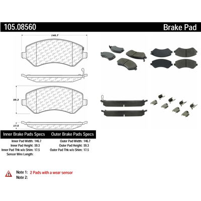 Front Super Premium Ceramic Pads by CENTRIC PARTS - 105.08560 pa3