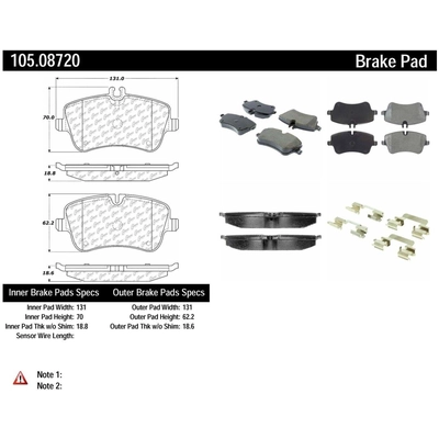 Front Super Premium Ceramic Pads by CENTRIC PARTS - 105.08720 pa9