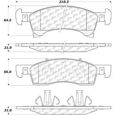 Plaquettes avant en céramique de qualité supérieur  by CENTRIC PARTS - 105.09340 pa9