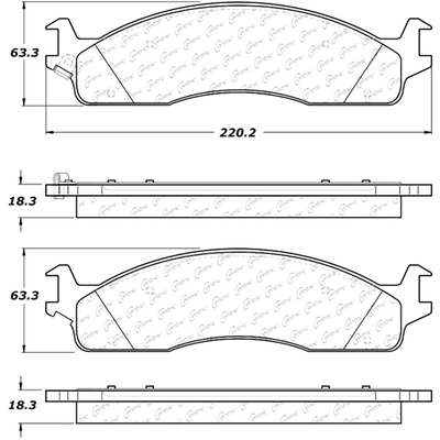 Front Super Premium Ceramic Pads by CENTRIC PARTS - 105.09650 pa8