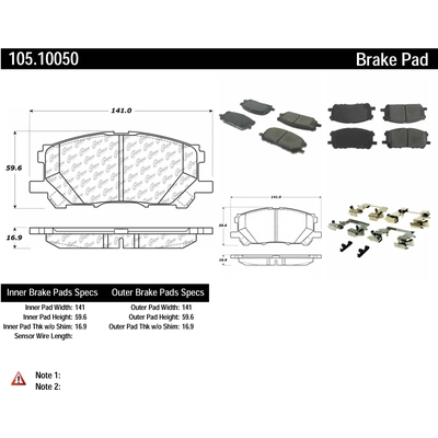 Front Super Premium Ceramic Pads by CENTRIC PARTS - 105.10050 pa6