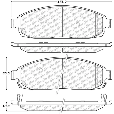 Plaquettes avant en céramique de qualité supérieur  by CENTRIC PARTS - 105.10800 pa3