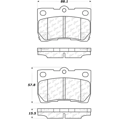 CENTRIC PARTS - 105.10950 - Rear Disc Brake Pads pa2