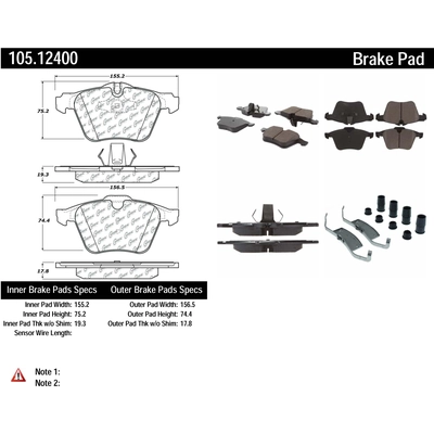 Front Super Premium Ceramic Pads by CENTRIC PARTS - 105.12400 pa4