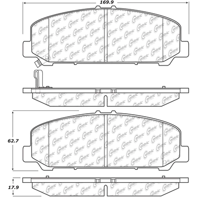 Plaquettes avant en c�ramique de qualit� sup�rieur  by CENTRIC PARTS - 105.12860 pa4