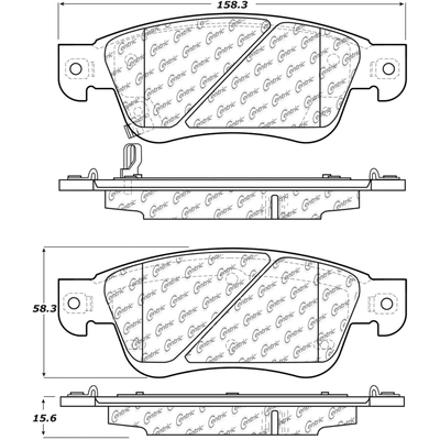 Plaquettes avant en c�ramique de qualit� sup�rieur  by CENTRIC PARTS - 105.12870 pa9